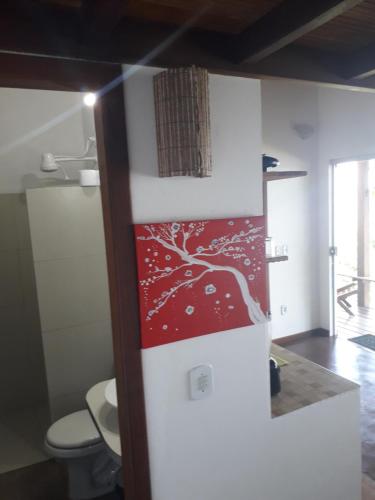 Koupelna v ubytování Casa Shuhari