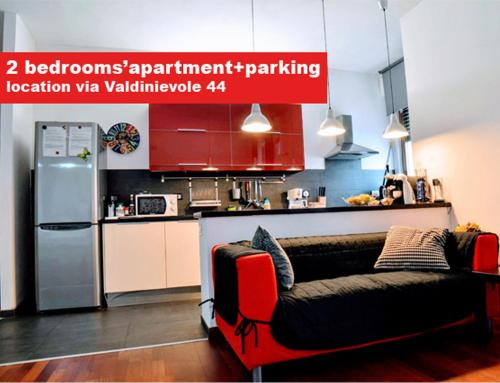 A kitchen or kitchenette at Airport Suites in Florence with FREE parking