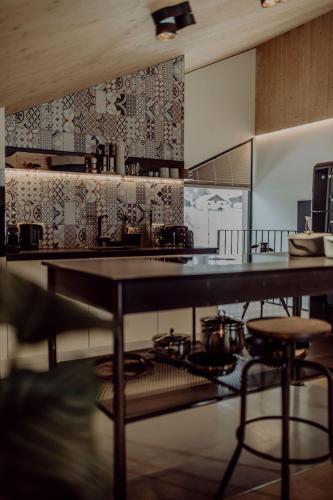 Una cocina o cocineta en vier mäderlhaus