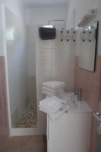 Et badeværelse på Domaine Bocca di Feno
