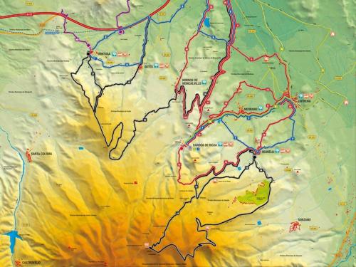 a detailed map with roads and highways at Casa Almoravid in Daroca de Rioja