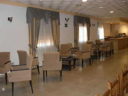 Χώρος καθιστικού στο Hostal La Paz