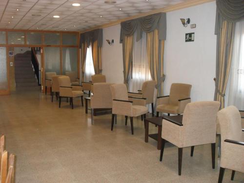 Χώρος καθιστικού στο Hostal La Paz