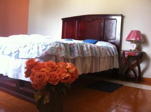 Hostal Jora Continentalにあるベッド