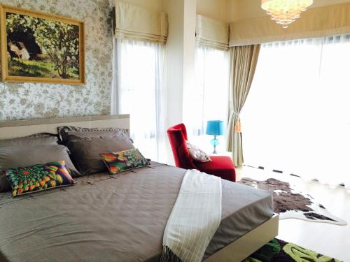 Cama o camas de una habitación en Peters Villa
