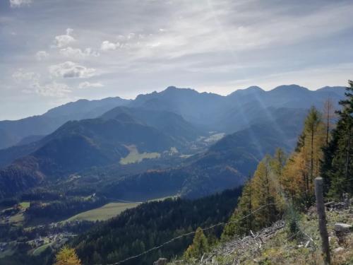 a view from the top of a mountain at Pension Barzaunerhof in Fresach