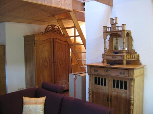 Χώρος καθιστικού στο Ferienwohnung Aurich Sandhorst EG mit Terrasse und kleinem Garten