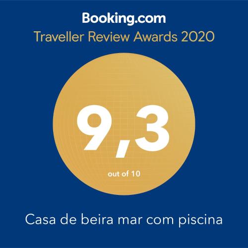 Certifikát, hodnocení, plakát nebo jiný dokument vystavený v ubytování Casa de beira mar com piscina