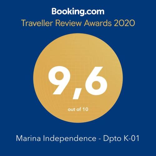 a yellow circle with the number on it at Marina Independence - Dpto K-01 in Acapulco