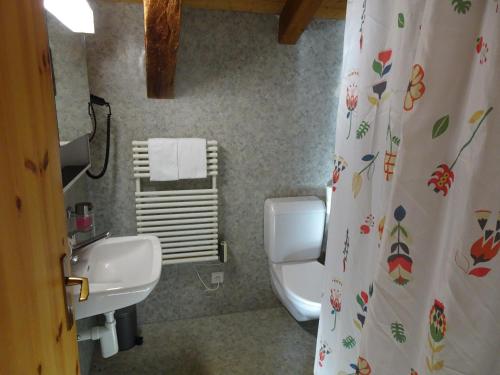 Koupelna v ubytování B&B Chasa Arfusch