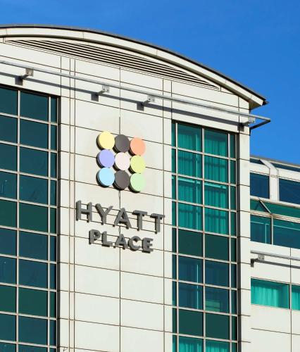 a building with the intel logo on it at Hyatt Place London Heathrow Airport in Hillingdon