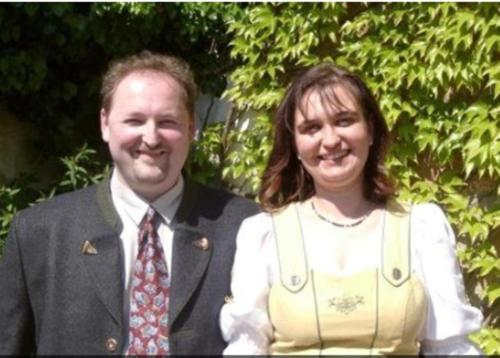 a man and a woman posing for a picture at Gasthof Frankenstuben in Ebern