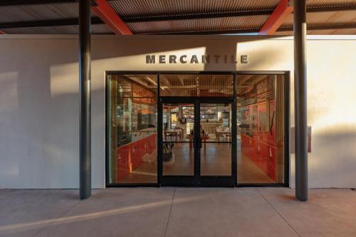 a store front with the entrance to a mercantile building at Best Friends Roadhouse and Mercantile in Kanab