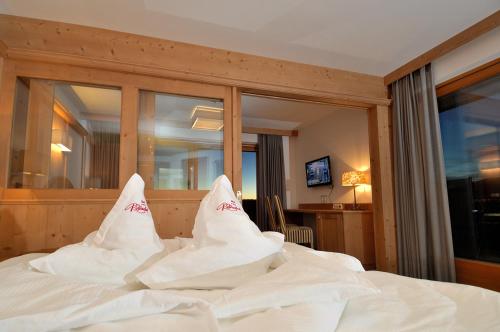Katil atau katil-katil dalam bilik di Hotel Rosslaufhof