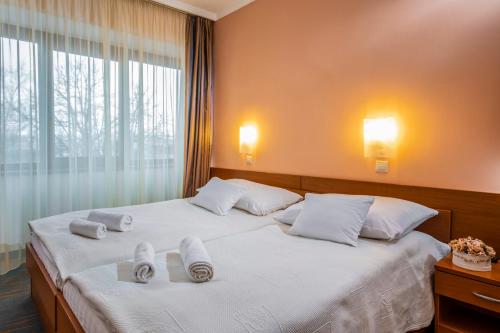 Posteľ alebo postele v izbe v ubytovaní Duna Hotel