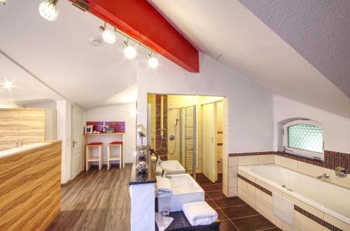 Koupelna v ubytování Hotel Jakob