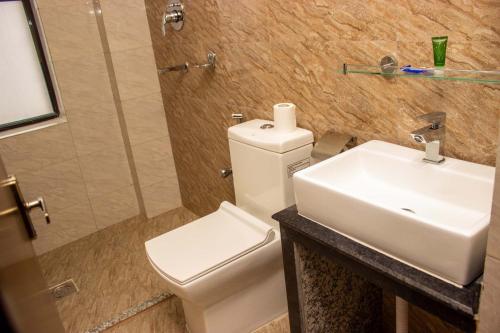 Koupelna v ubytování Hotel Silverline