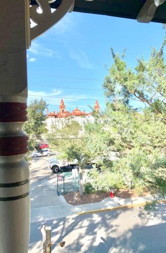 a view of a street with trees and a building at Peace & Plenty Inn Bed and Breakfast Downtown St Augustine-Adults Only in Saint Augustine