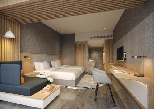 Ένα ή περισσότερα κρεβάτια σε δωμάτιο στο Holiday Inn Express Liaocheng Chiping by IHG