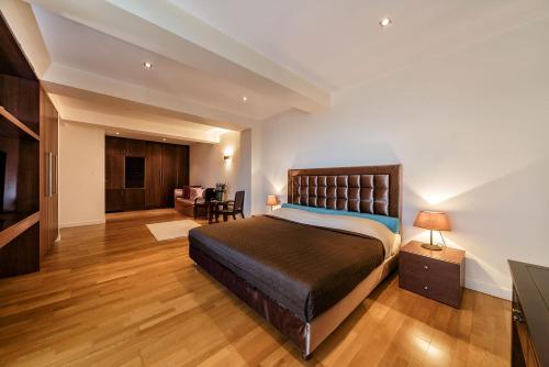 Ліжко або ліжка в номері villa OLGA - Sea and mountains view Private pool