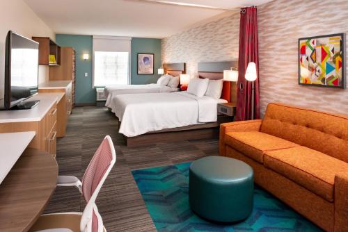 En eller flere senge i et værelse på Home2 Suites By Hilton Columbus/West, OH