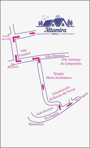 a map of the campus of kalamazoo university at Altamira Biohotel in Socorro