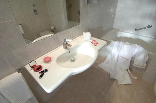Koupelna v ubytování Hotel Mennini
