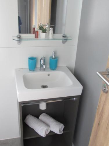 Kúpeľňa v ubytovaní White-Pearl Mobile-Home