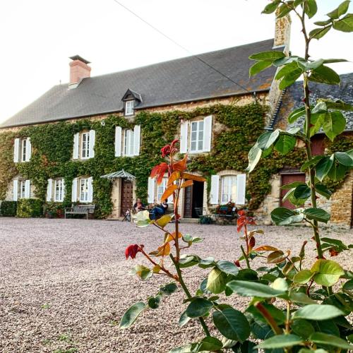 a building covered in ivy with a plant at Le Vert Buisson in Cartigny-lʼÉpinay