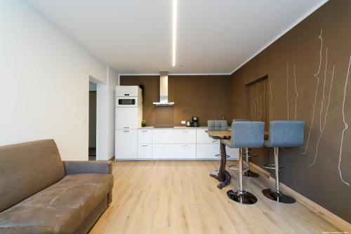 Kuchyň nebo kuchyňský kout v ubytování Apartment Terme