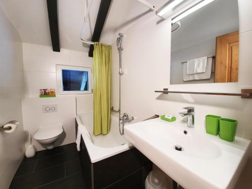 Ванная комната в Ferienwohnungen Wallis - Randa bei Zermatt