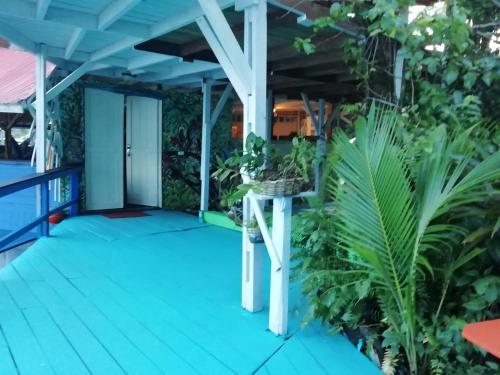 a house with a porch with plants at The Hill B&B (El Morro Hosteria) in El Valle