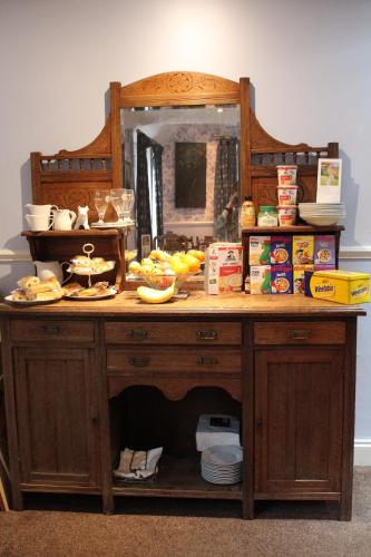 a table with food on top of it at The Old Red Lion in Thame