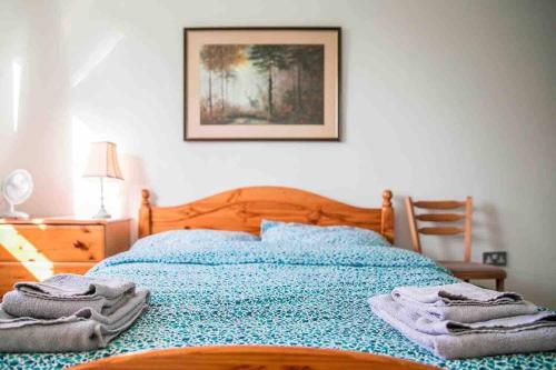 Кровать или кровати в номере Double bedroom in ashared flat
