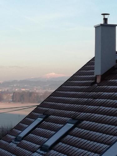 a view from the roof of a building at MotoHostel Wolter - hostel Copa in Všeň