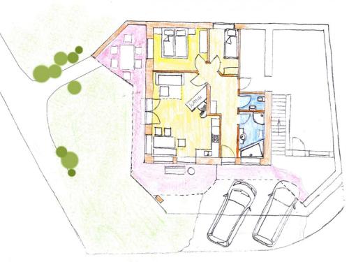 Grundriss der Unterkunft Ferienwohnung Bergblick
