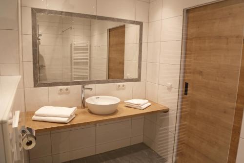 Ένα μπάνιο στο Apartments Schmiedgut
