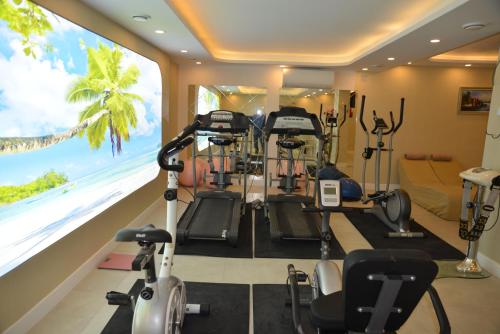 Gimnasio o instalaciones de fitness de Marpessa Blue Beach Resort & SPA Hotel