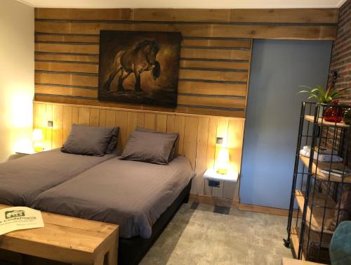 Katil atau katil-katil dalam bilik di Hotel Herberg de Lindehoeve