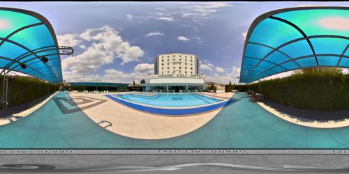 a rendering of a skate park in front of a building at Grand Cali Hotel in Bozuyuk