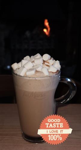 a cup of hot chocolate with marshmallows and whipped cream at The Manor House Inn in Shotley Bridge