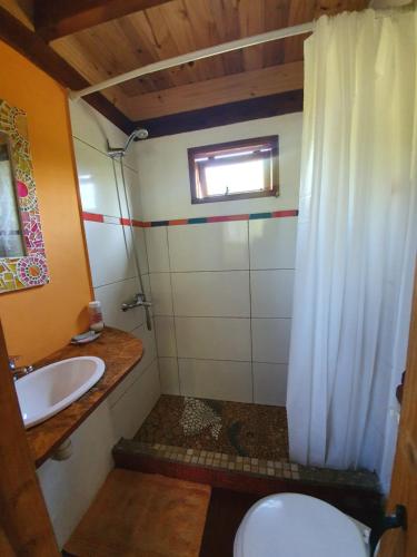 Phòng tắm tại India Cabaña