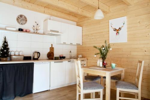 Η κουζίνα ή μικρή κουζίνα στο Wiśniewski Apartamenty pod Szczyrkiem