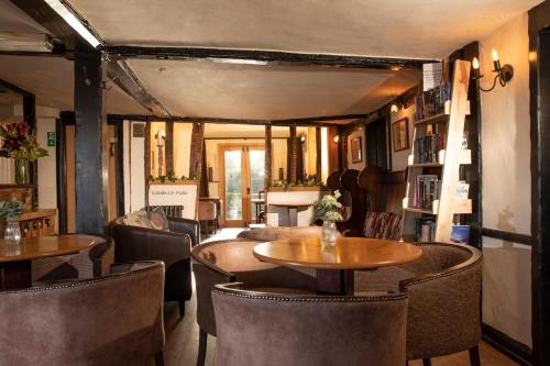 The lounge or bar area at The Cock Inn Hotel 