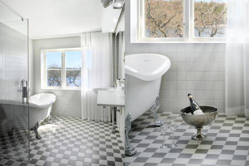 Koupelna v ubytování Hotell Furusund