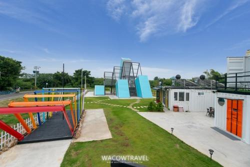 a playground with colorful ramps in a park at SHOW Liquiu B&B in Xiaoliuqiu