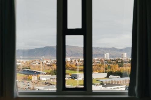 a view of a city from a window at Reykjavik Lights Hotel by Keahotels in Reykjavík
