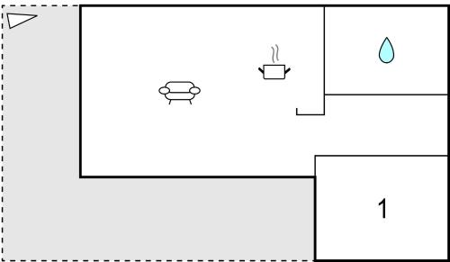ヴィデ・サンデにあるAmazing Home In Hvide Sande With 1 Bedrooms, Wifi And Indoor Swimming Poolの二種類の金属の反応図