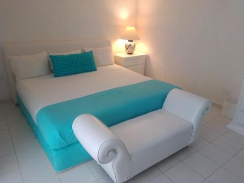 Cama o camas de una habitación en Cancún Exceptional, Wide and Charming apartment, excelente location