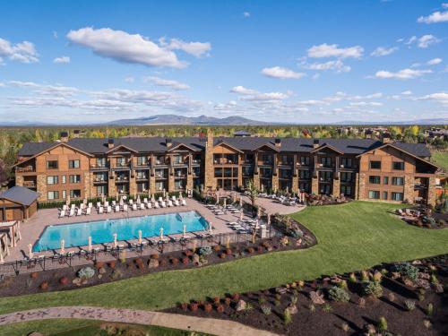 an aerial view of a resort with a swimming pool at Juniper Preserve in Bend